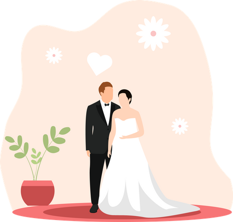 Wedding Couple  Illustration