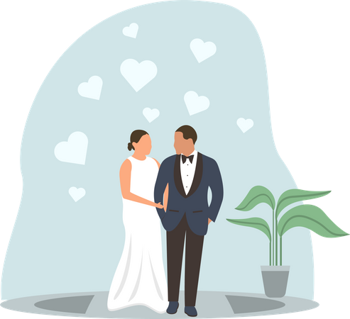 Wedding Couple  Illustration