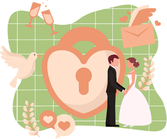 Wedding Couple  Illustration