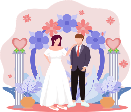 Wedding Couple  Illustration