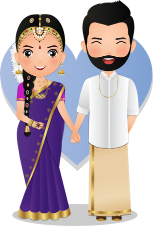 Wedding couple  Illustration