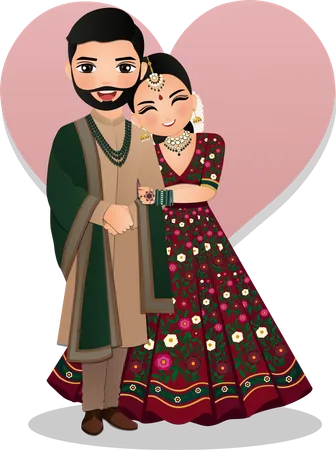 Wedding couple  Illustration