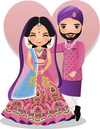 Wedding couple  Illustration