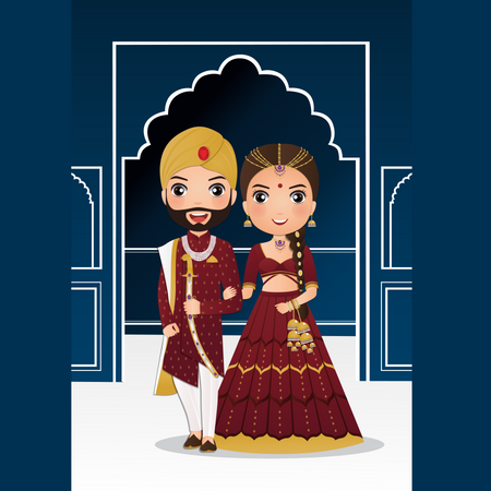 Wedding couple  Illustration