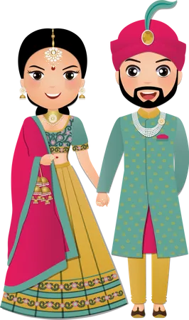 Wedding couple  Illustration