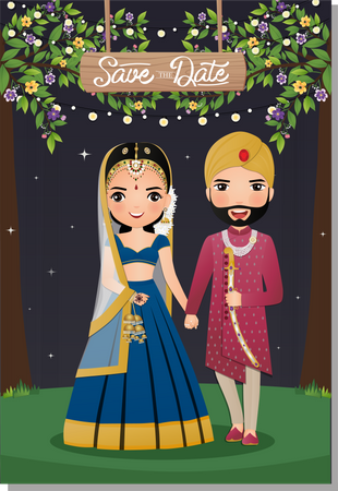 Wedding couple  Illustration