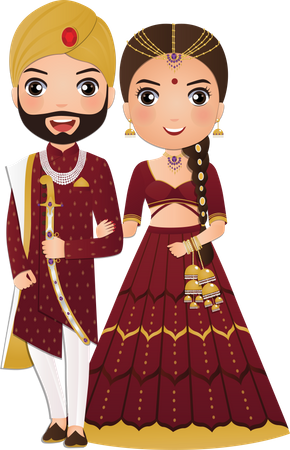 Wedding couple  Illustration