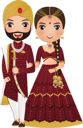 Wedding couple  Illustration