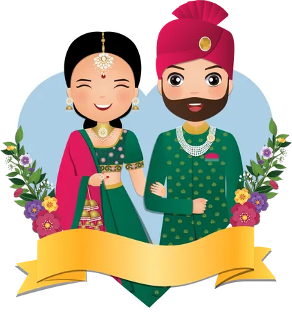 Wedding couple  Illustration