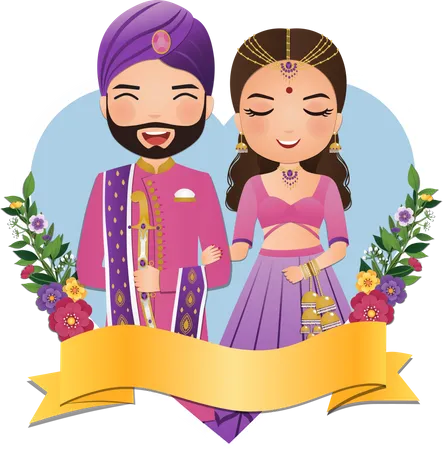 Wedding couple  Illustration