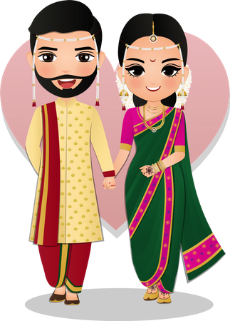 Wedding couple  Illustration