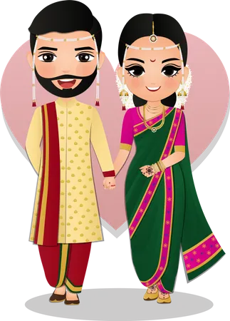 Wedding couple  Illustration