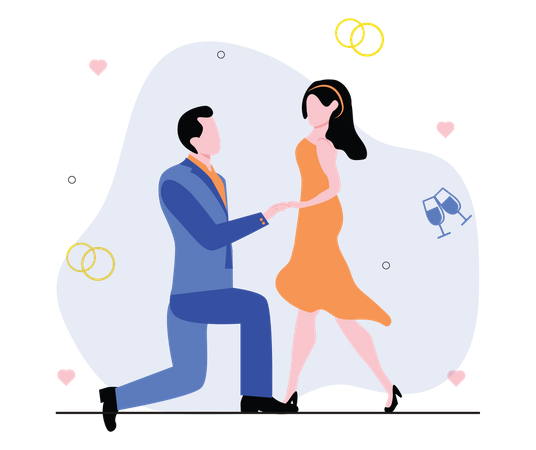 Wedding couple  Illustration