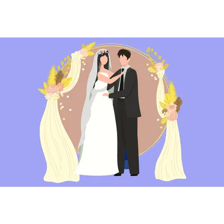 Wedding couple  Illustration