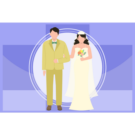 Wedding couple  Illustration