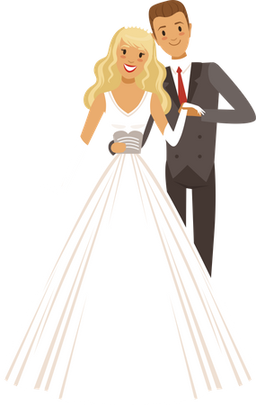 Wedding couple  Illustration