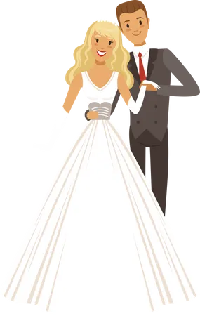 Wedding couple  Illustration