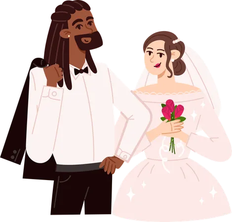 Wedding couple  Illustration