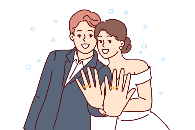 Wedding couple  Illustration