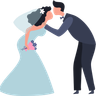 illustrations of wedding couple