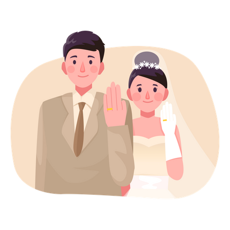 Wedding Couple marriage Illustration