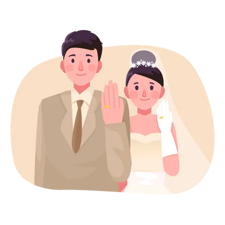 Wedding Couple marriage Illustration