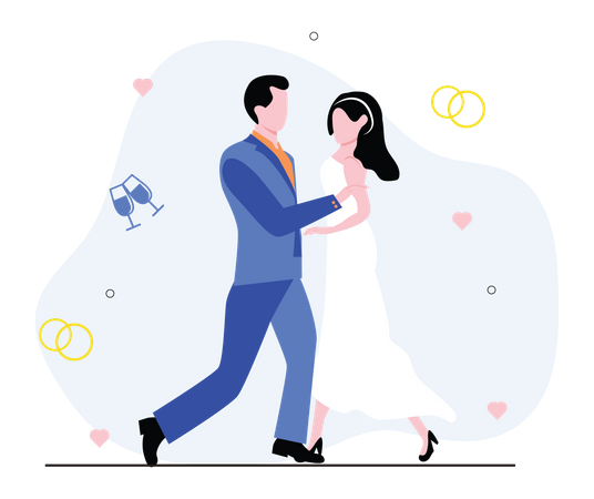 Wedding dance  Illustration