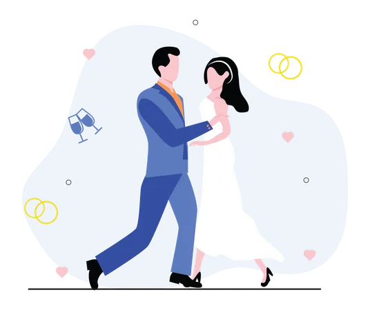 Wedding dance  Illustration