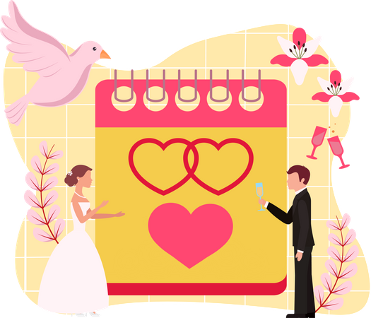 Wedding Date  Illustration