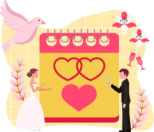 Wedding Date  Illustration