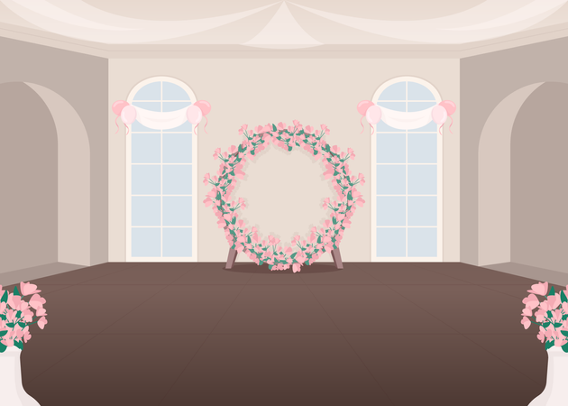 Wedding event hall  Illustration