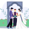 wedding holy ceremony illustration svg
