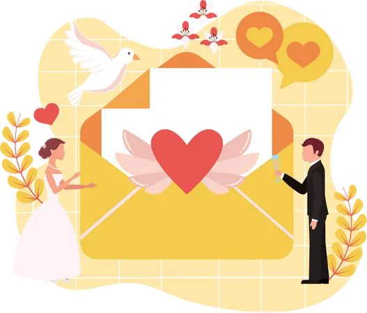 Wedding Invitation Card Illustration