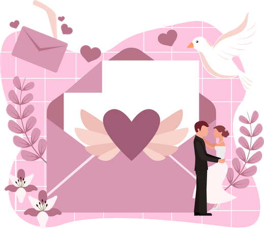 Wedding Invitation Card  Illustration