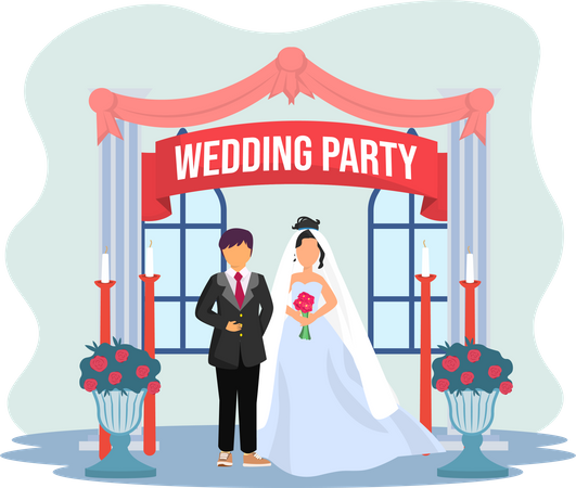 Wedding Party  Illustration