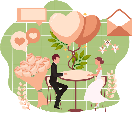 Wedding Party  Illustration