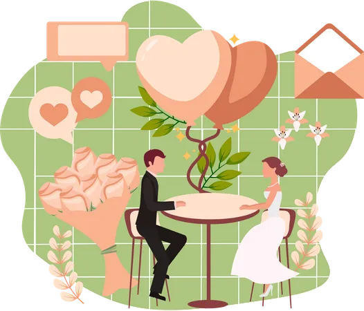 Wedding Party  Illustration