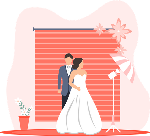 Wedding photo session Illustration