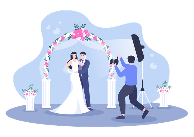 Wedding Photo shoot Illustration