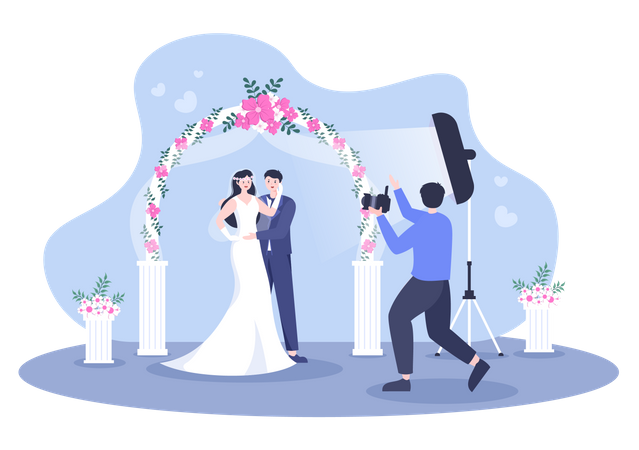 Wedding Photo shoot  Illustration