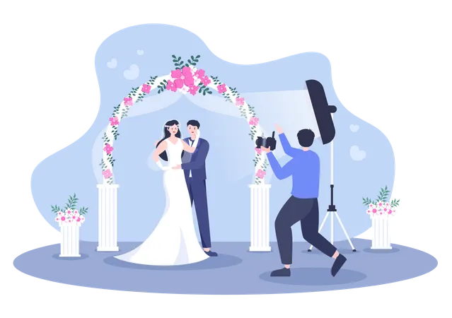 Wedding Photo shoot  Illustration