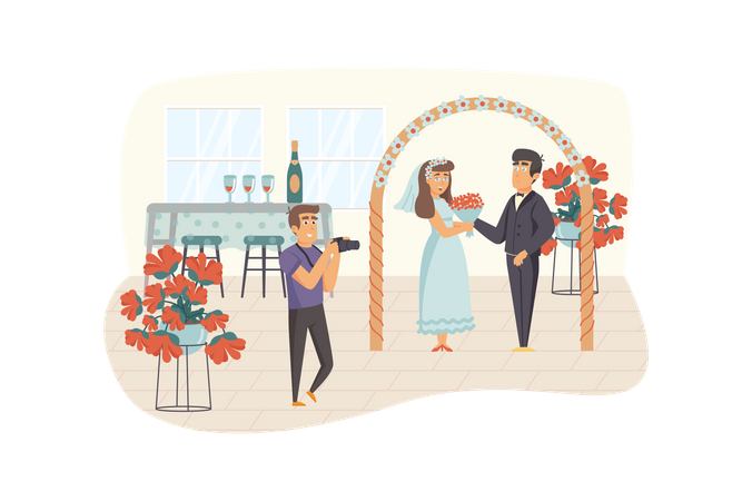 Wedding photographer  Illustration