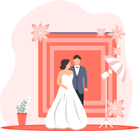 Wedding photoshoot Illustration