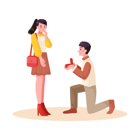 Wedding Proposal Illustration