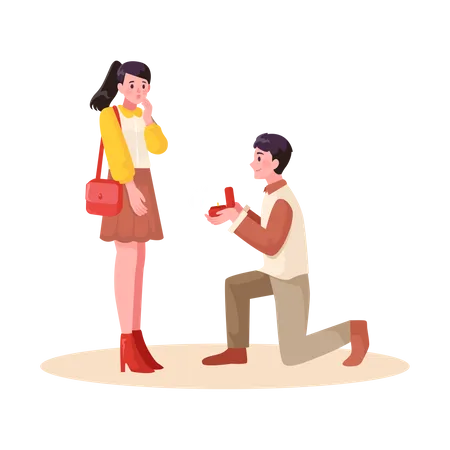 Wedding Proposal Illustration