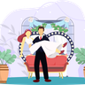 illustrations of wedding reception