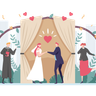 illustration wedding reception