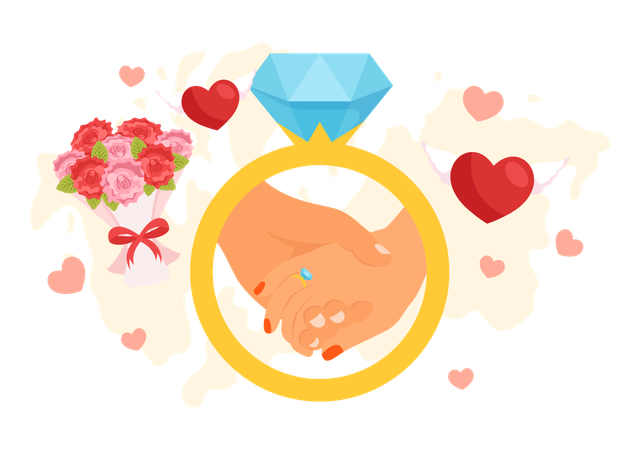 Wedding rings  Illustration