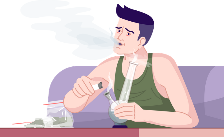 Weed smoker  Illustration