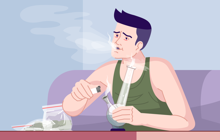 Weed smoker  Illustration